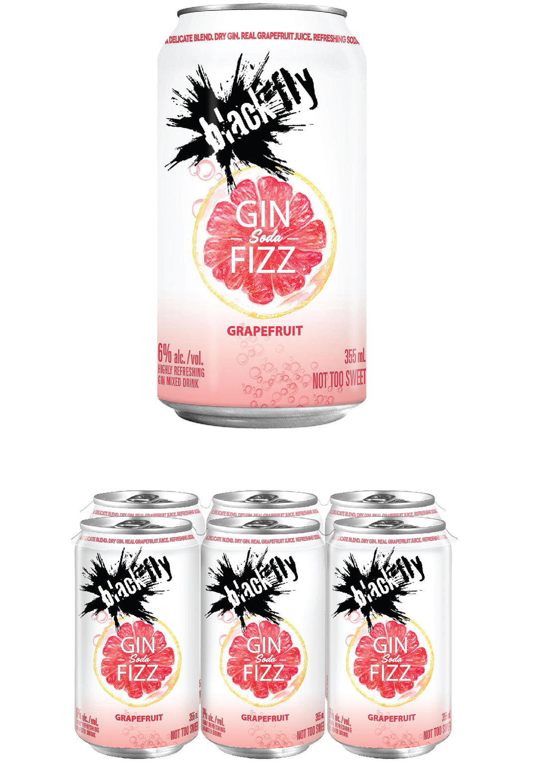Black Fly Grapefruit Gin Soda Fizz 4pk